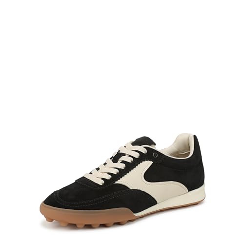 Vince Damen Silverlake Trainer Sneaker, Schwarzes Leder, Moonlight, 40 EU von Vince