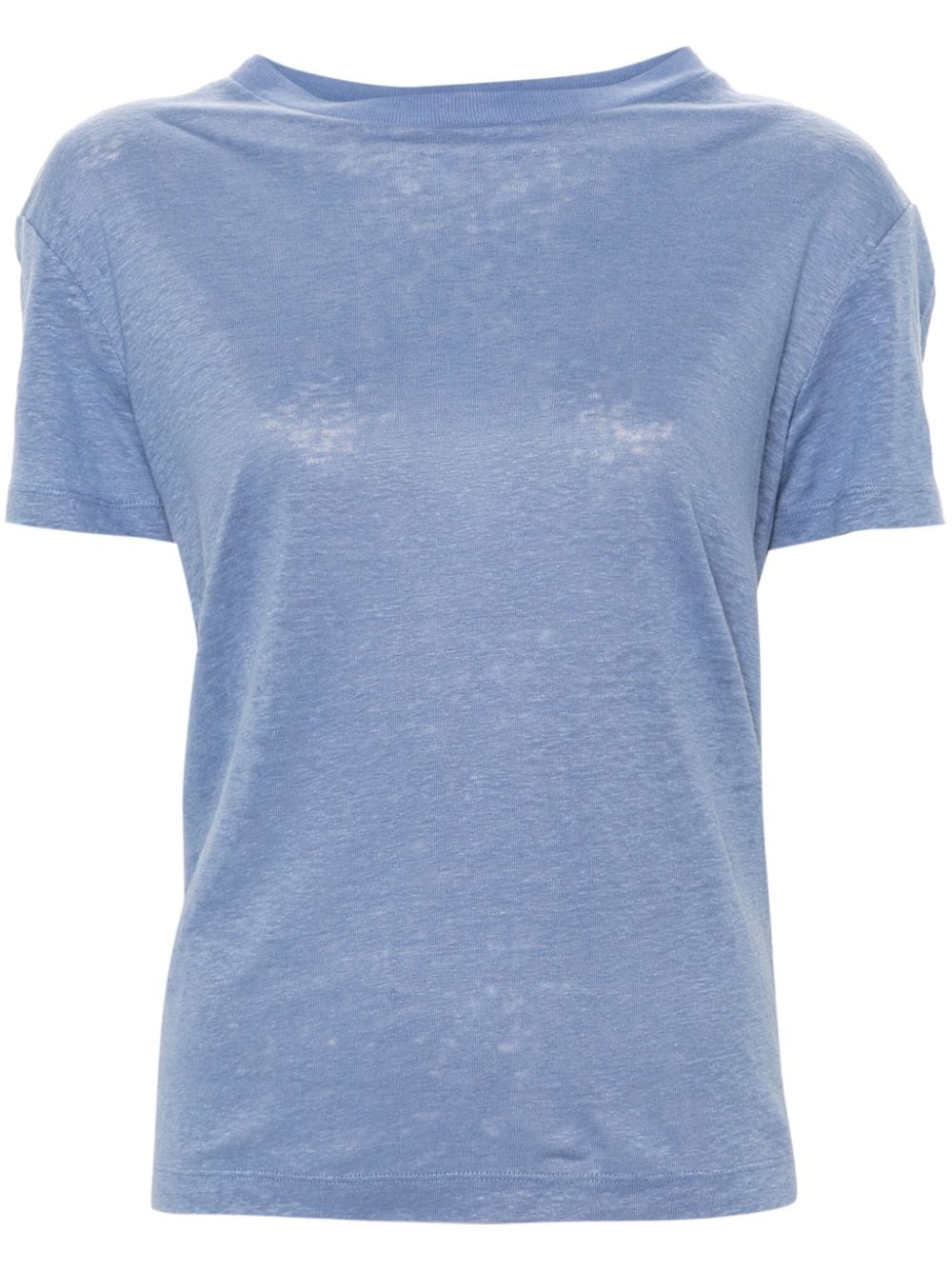 Vince T-Shirt aus Leinen - Blau von Vince
