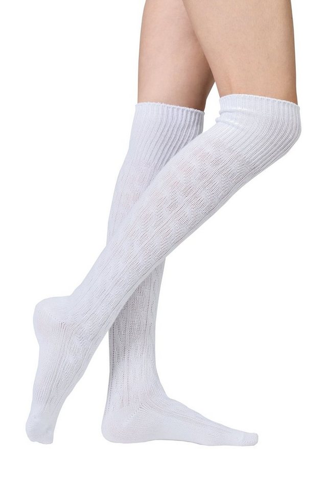 Vincent Creation® Overknees mit Zopfmuster und Umschlagbund von Vincent Creation®