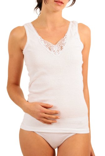 4 stück Damen Unterhemden mit Spitze, 100%Baumwolle, Feinripp Gr. 44/46 4 stück Damen Unterhemden mit Spitze, 100%Baumwolle, Feinripp Gr. 44/46 von Yenita