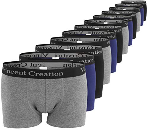 Vincent Creation 12er Pack Herren Boxershorts Retroshorts Hipster Fitted, Gemischt, Gr. XL von Vincent Creation