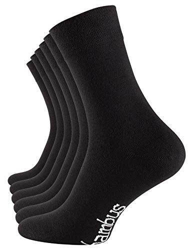 Vincent Creation 6 Paar Bambus Socken, Unisex Bambussocken für Damen und Herren (39-42, 6 Paar - Schwarz) von Vincent Creation