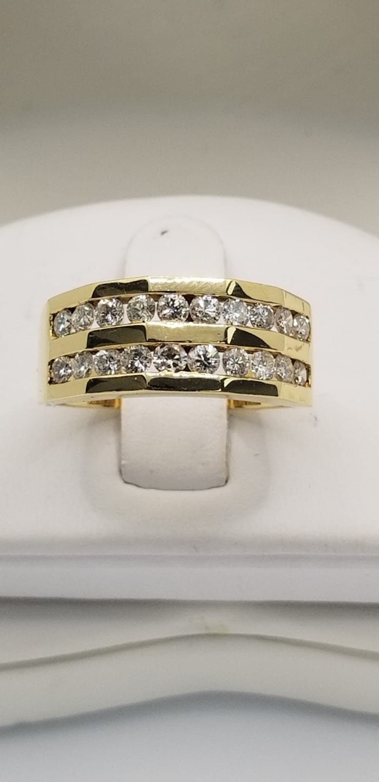 14 Karat Gelbgold Diamant Ring 1, 20 von VincenteJewelers