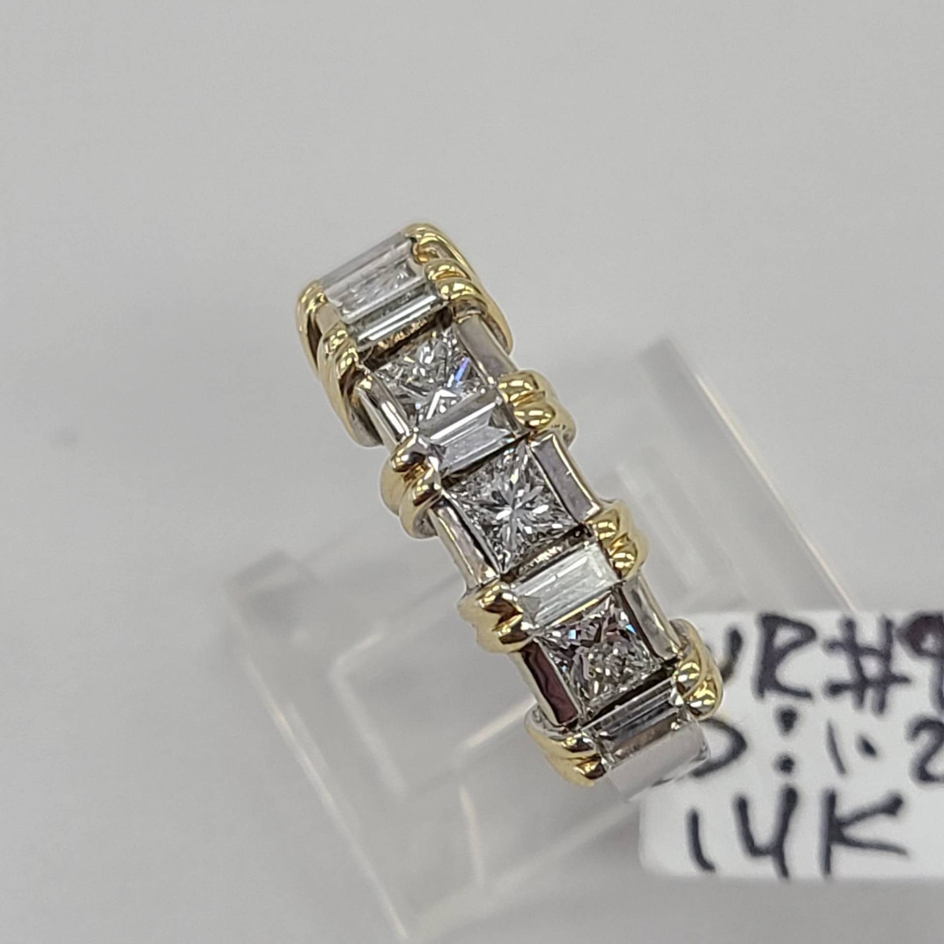 14 Karat Zweifarbig Gold Diamant Ehering 1, 26 von VincenteJewelers