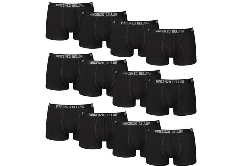 Vincenzo Bellini Boxershorts Vincenzo Bellini Boxershorts 12er Pack in 3 Farbvarianten (12er Pack) Mit Logo Webbund, doppelt genäht von Vincenzo Bellini