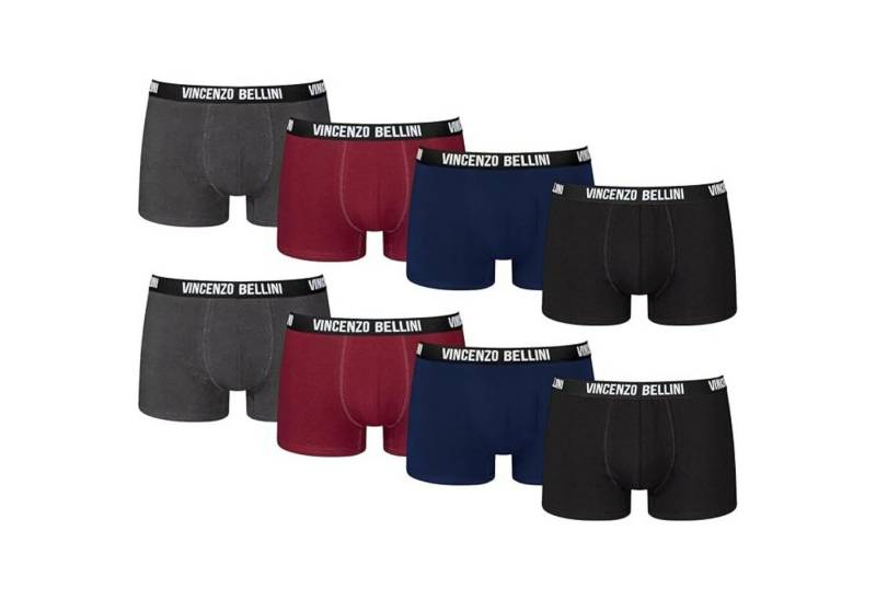 Vincenzo Bellini Boxershorts aus Baumwolle - 3 Farbvarianten - Herren Unterhose (Männer Unterwäsche Spar-Set, 8-St., 8er Set) Doppelt genäht - Ergonomisch & Langlebig - ohne kratzenden Zettel von Vincenzo Bellini