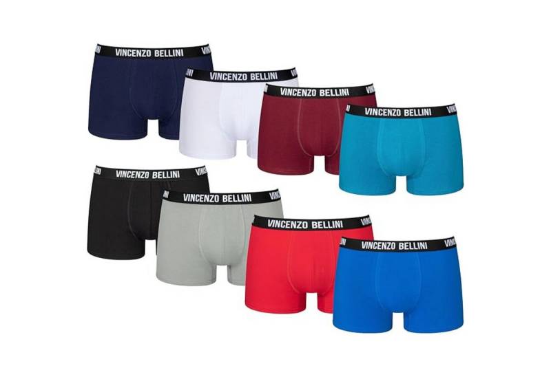 Vincenzo Bellini Boxershorts aus Baumwolle - 3 Farbvarianten - Herren Unterhose (Männer Unterwäsche Spar-Set, 8-St., 8er Set) Doppelt genäht - Ergonomisch & Langlebig - ohne kratzenden Zettel von Vincenzo Bellini