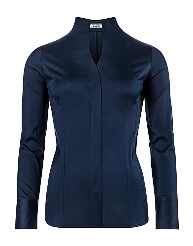 Vincenzo Boretti Bluse, Slim-fit/tailliert, Stretch, Kelchkragen - bügelleicht dunkelblau 38 Vincenzo Boretti Bluse, Slim-fit/tailliert, Stretch, Kelchkragen - bügelleicht dunkelblau 38 von Vincenzo Boretti