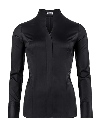 Vincenzo Boretti Bluse, Slim-fit/tailliert, Stretch, Kelchkragen - bügelleicht schwarz 38 Vincenzo Boretti Bluse, Slim-fit/tailliert, Stretch, Kelchkragen - bügelleicht schwarz 38 von Vincenzo Boretti