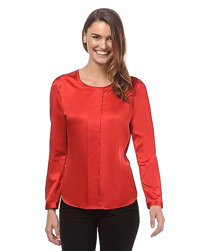 Vincenzo Boretti Bluse, leicht tailliert, Rundhals rot XL von Vincenzo Boretti