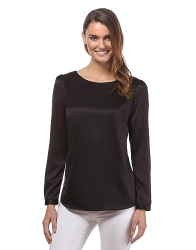 Vincenzo Boretti Bluse, leicht tailliert, U-Boot-Ausschnitt schwarz S von Vincenzo Boretti