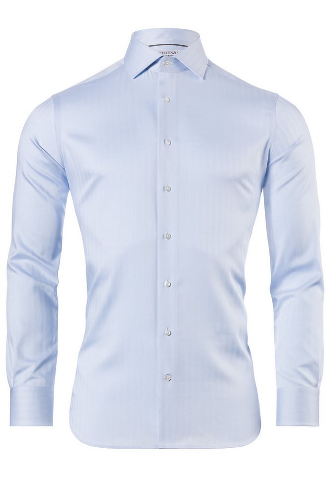 Vincenzo Boretti Businesshemd super tailliert stretch Fischgrat von Vincenzo Boretti