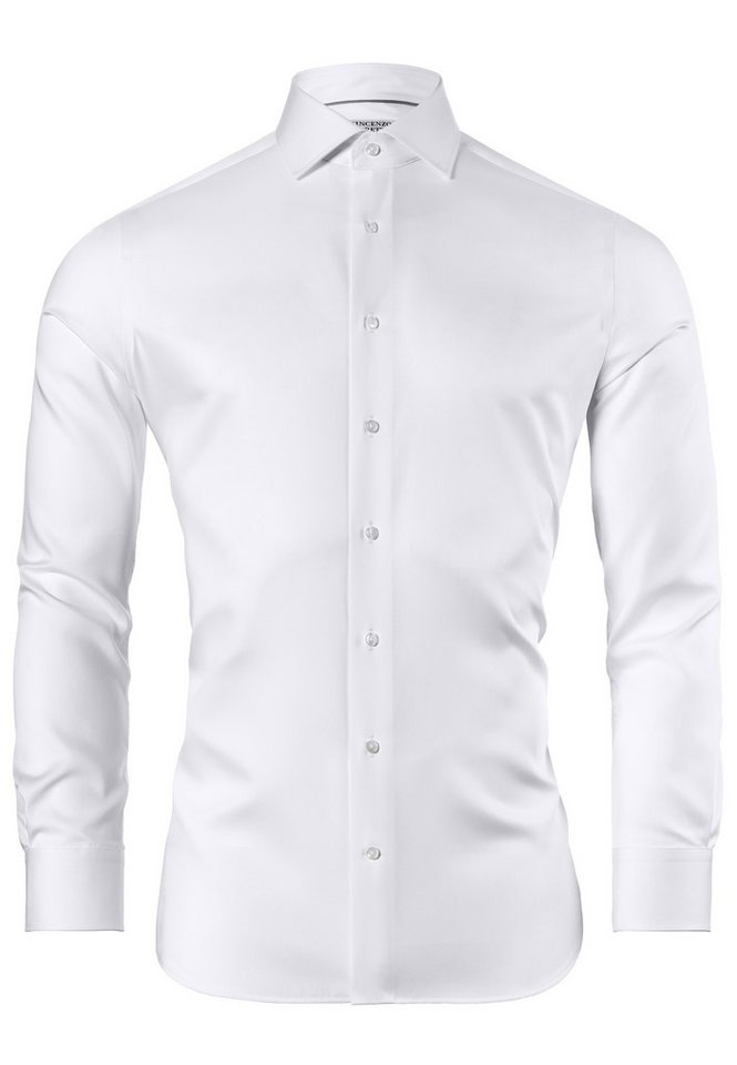 Vincenzo Boretti Businesshemd tailliert super bügelfrei Umschlagmanschette von Vincenzo Boretti
