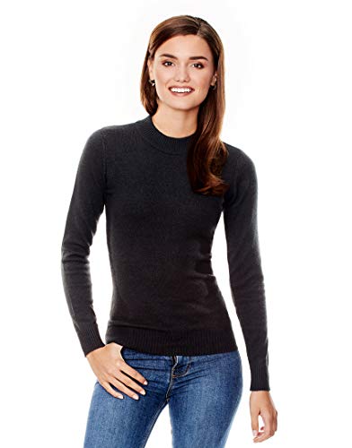 Vincenzo Boretti Damen Pullover Stehkragen Rundhals Ausschnitt modern elegant Chick edel weich Strick-Pullover anthrazit L von Vincenzo Boretti