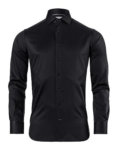 Vincenzo Boretti Hemd, Regular-fit/gerader Schnitt, Fischgrat - bügelfrei schwarz 45-46 Vincenzo Boretti Hemd, Regular-fit/gerader Schnitt, Fischgrat - bügelfrei schwarz 45-46 von Vincenzo Boretti