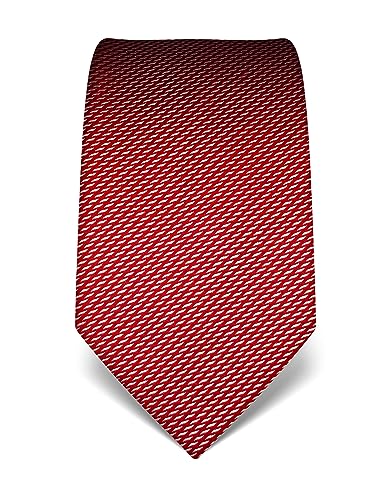 Vincenzo Boretti Herren Krawatte reine Seide gemustert edel Männer-Design zum Hemd mit Anzug für Business Hochzeit 8 cm schmal/breit rot von Vincenzo Boretti