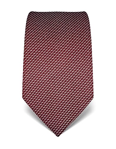 Vincenzo Boretti Herren Krawatte reine Seide gemustert edel Männer-Design zum Hemd mit Anzug für Business Hochzeit 8 cm schmal/breit weinrot von Vincenzo Boretti