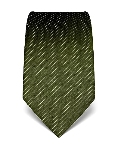 Vincenzo Boretti Herren Krawatte reine Seide gestreift edel Männer-Design zum Hemd mit Anzug für Business Hochzeit 8 cm schmal/breit dunkelgrün von Vincenzo Boretti
