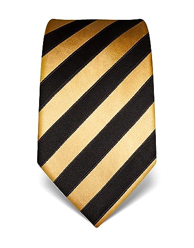 Vincenzo Boretti Herren Krawatte reine Seide gestreift edel Männer-Design zum Hemd mit Anzug für Business Hochzeit 8 cm schmal/breit gold Vincenzo Boretti Herren Krawatte reine Seide gestreift edel Männer-Design zum Hemd mit Anzug für Business Hochzeit 8 cm schmal/breit gold von Vincenzo Boretti