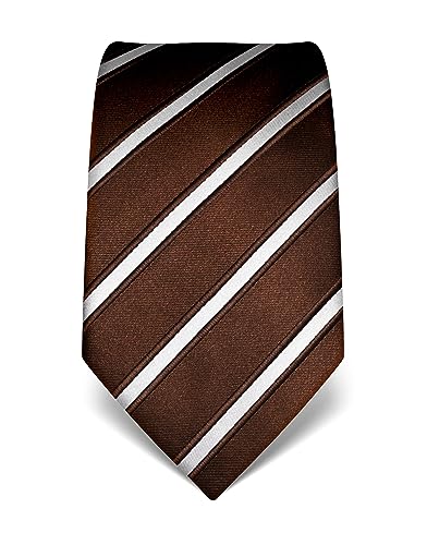 Vincenzo Boretti Herren Krawatte reine Seide gestreift edel Männer-Design zum Hemd mit Anzug für Business Hochzeit 8 cm schmal/breit dunkelbraun Vincenzo Boretti Herren Krawatte reine Seide gestreift edel Männer-Design zum Hemd mit Anzug für Business Hochzeit 8 cm schmal/breit dunkelbraun von Vincenzo Boretti