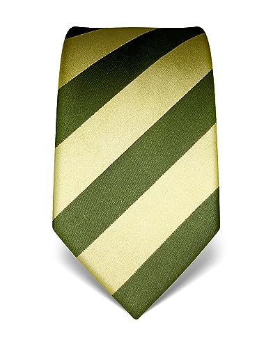 Vincenzo Boretti Herren Krawatte reine Seide gestreift edel Männer-Design zum Hemd mit Anzug für Business Hochzeit 8 cm schmal/breit grün von Vincenzo Boretti