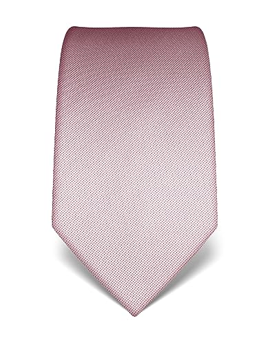 Vincenzo Boretti Herren Krawatte reine Seide strukturiert edel Männer-Design zum Hemd mit Anzug für Business Hochzeit 8 cm schmal/breit rosa von Vincenzo Boretti