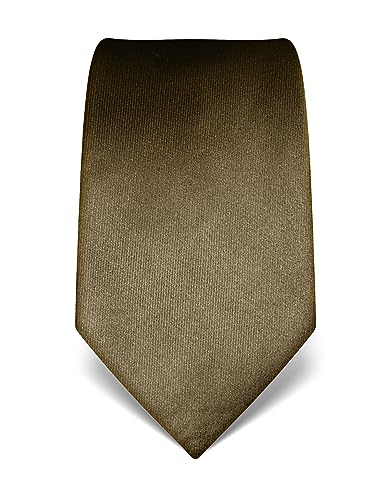 Vincenzo Boretti Herren Krawatte reine Seide uni einfarbig edel Männer-Design zum Hemd mit Anzug für Business Hochzeit 8 cm schmal/breit dunkelgrün von Vincenzo Boretti