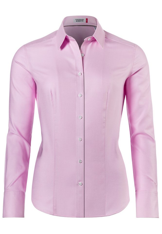 Vincenzo Boretti Klassische Bluse leicht tailliert soft Oxford von Vincenzo Boretti