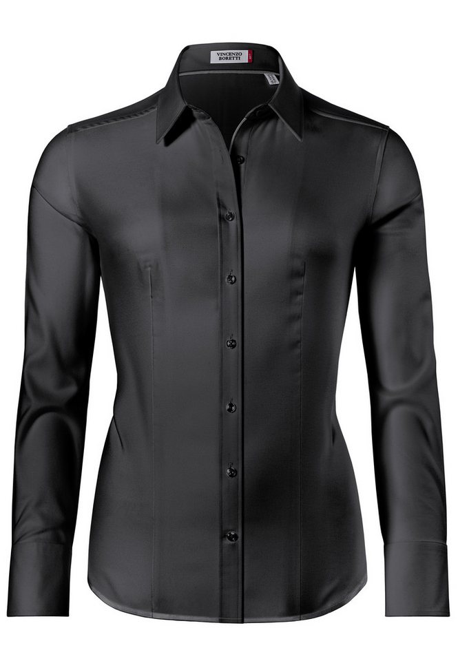 Vincenzo Boretti Klassische Bluse leicht tailliert soft Oxford von Vincenzo Boretti