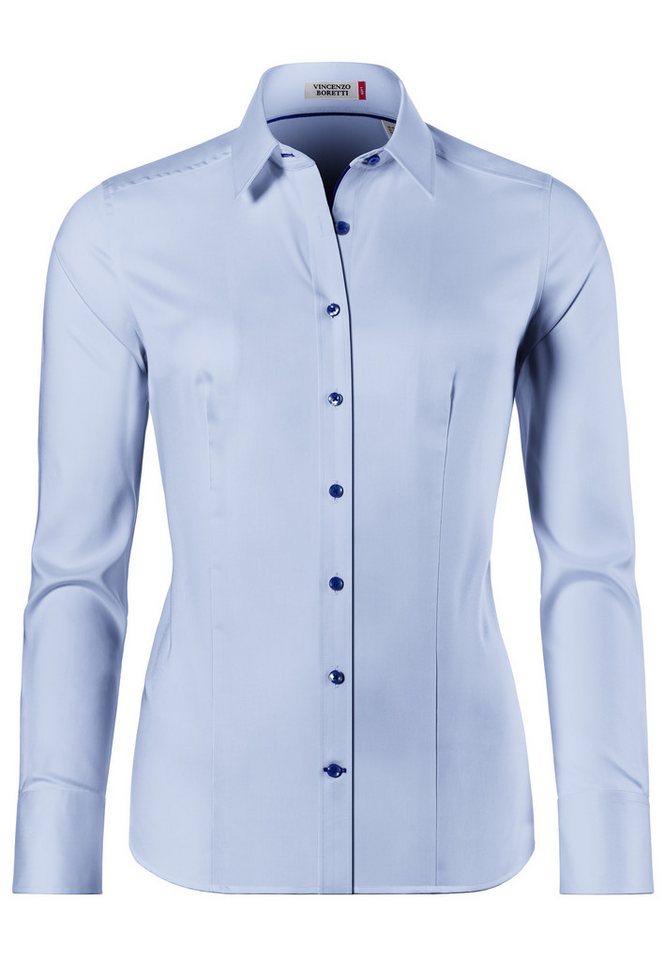 Vincenzo Boretti Klassische Bluse leicht tailliert soft von Vincenzo Boretti