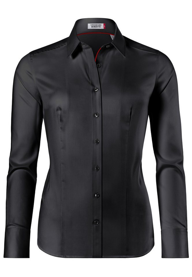 Vincenzo Boretti Klassische Bluse leicht tailliert soft von Vincenzo Boretti