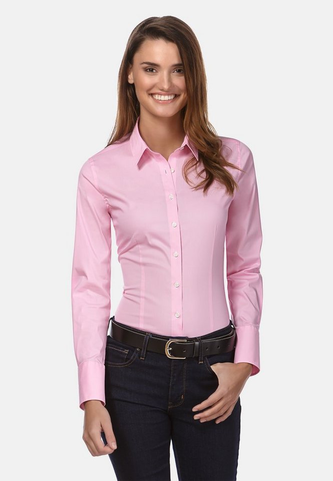 Vincenzo Boretti Klassische Bluse tailliert stretch von Vincenzo Boretti