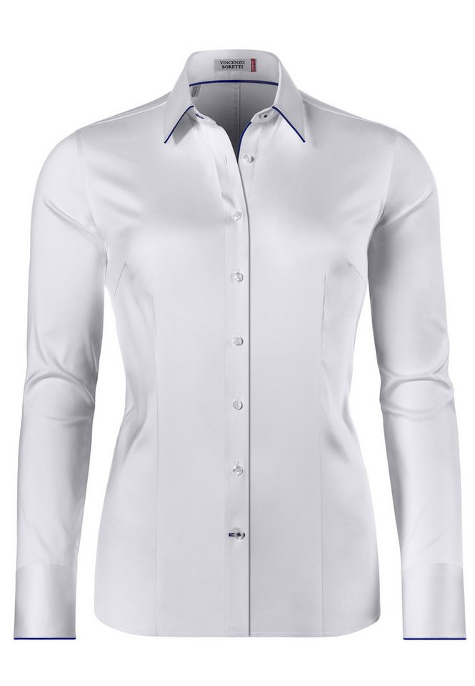 Vincenzo Boretti Klassische Bluse tailliert stretch von Vincenzo Boretti
