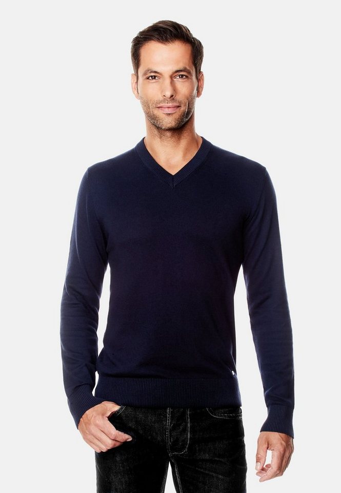 Vincenzo Boretti V-Ausschnitt-Pullover tailliert V Neck von Vincenzo Boretti