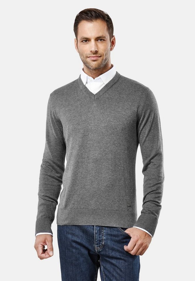 Vincenzo Boretti V-Ausschnitt-Pullover tailliert V Neck von Vincenzo Boretti