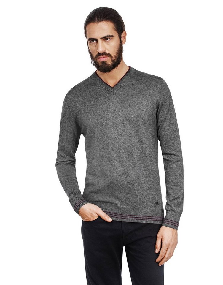 Vincenzo Boretti V-Ausschnitt-Pullover tailliert V Neck von Vincenzo Boretti