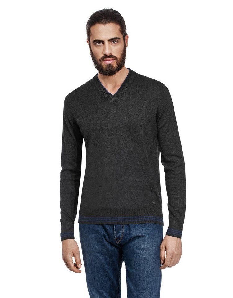 Vincenzo Boretti V-Ausschnitt-Pullover tailliert V Neck von Vincenzo Boretti