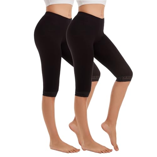 Vinconie 3/4 Leggings Damen Sport Hose Unter Rock Capri Leggins Radlerhose Kurz von Vinconie