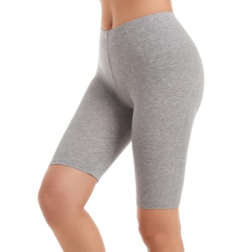 Vinconie Sport Leggins Für Damen Kurze Leggings Shorts Damen Leggins Hotpants Damen, 1 Pack: Hellgrau, Medium (40 42) von Vinconie