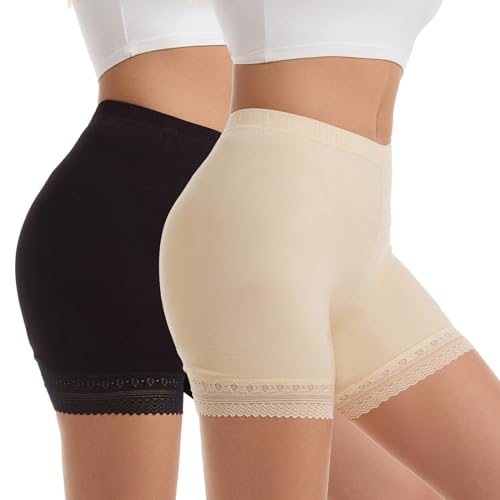 Vinconie Kurze Radlerhose Damen Shorts Unter Kleider Leggings Damen Baumwolle von Vinconie