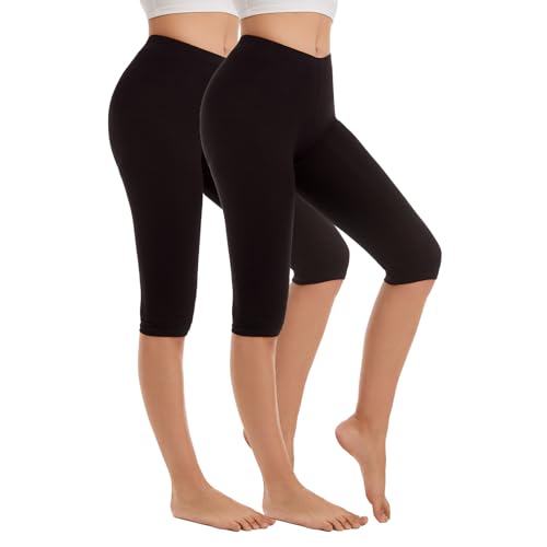 Vinconie Kurze Hose Damen Capri Leggings 3/4 Damen Jogginghose Kurz Radlerhose von Vinconie