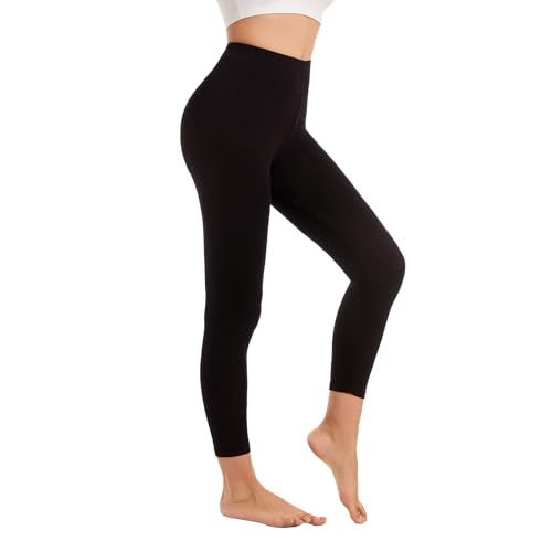 Vinconie Übergröße Jogginghose Damen Thermohose Schwarz Winterleggings Yogahose von Vinconie