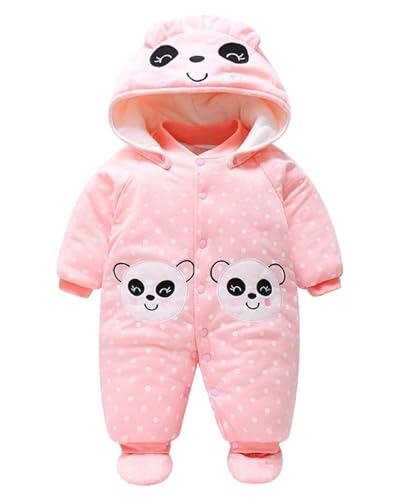 JiAmy Vine Baby Overall Strampler Winterjacke Unisex Cartoon Baby Strampelanzug mit Kapuze 6 Monate von Vine