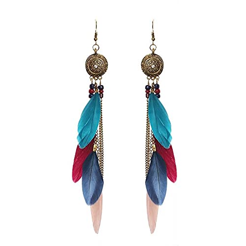 BN Exquisite Fancy Boho Federohrringe Lange Ohrringe von Vineen