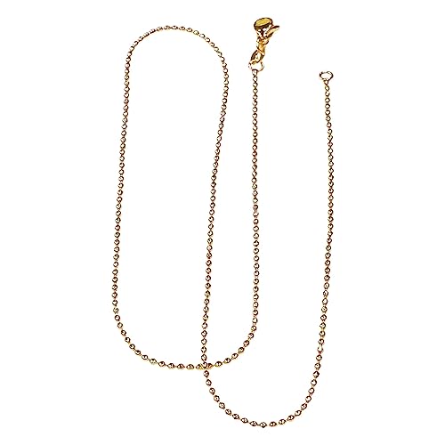 Vinesand 1 Beutel Gold Garantierte Perlenkette Kirgiserkette Pulloverkette DIY handgemachte Kette Schmuck Accessoires Halskette Ketten Kinder Mitgebsel (C, One Size) von Vinesand