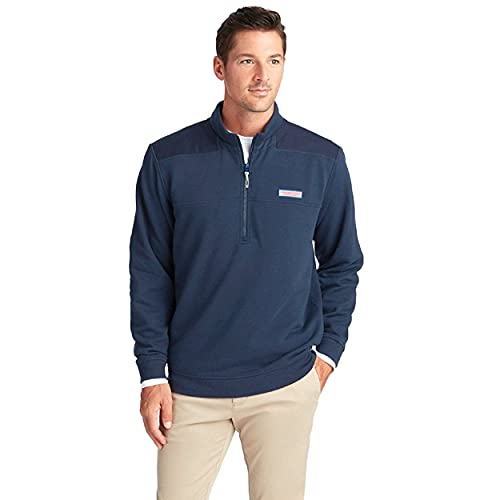 vineyard vines Herren Collegiate Shep Pullover mit Viertelreißverschluss Hemd, Vineyard Navy, X-Small von Vineyard Vines