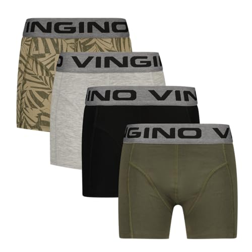 Vingino Boy's WO25 Graphic 4-Pack Boxer Shorts, grün, 14 Jahre von Vingino