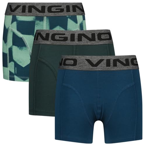 Vingino Boys B-243-2 Race Check 3 Pack in Colour Dark Green in Size S von Vingino