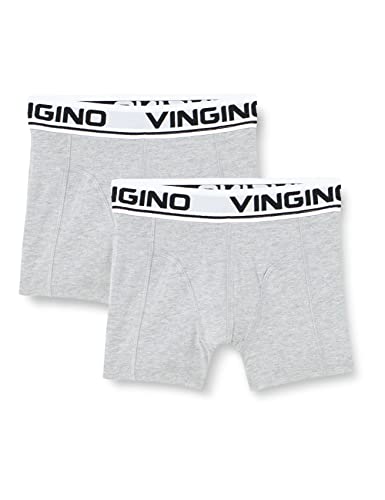Vingino Jungen Boys (2-Pack) Boxer Shorts, Grey Melee, 4 Jahre EU von Vingino