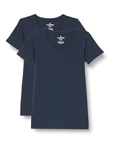 Vingino Boys Top Boys T-Shirt V-Neck (2-Pack) in Color Midnight Blue Size M von Vingino